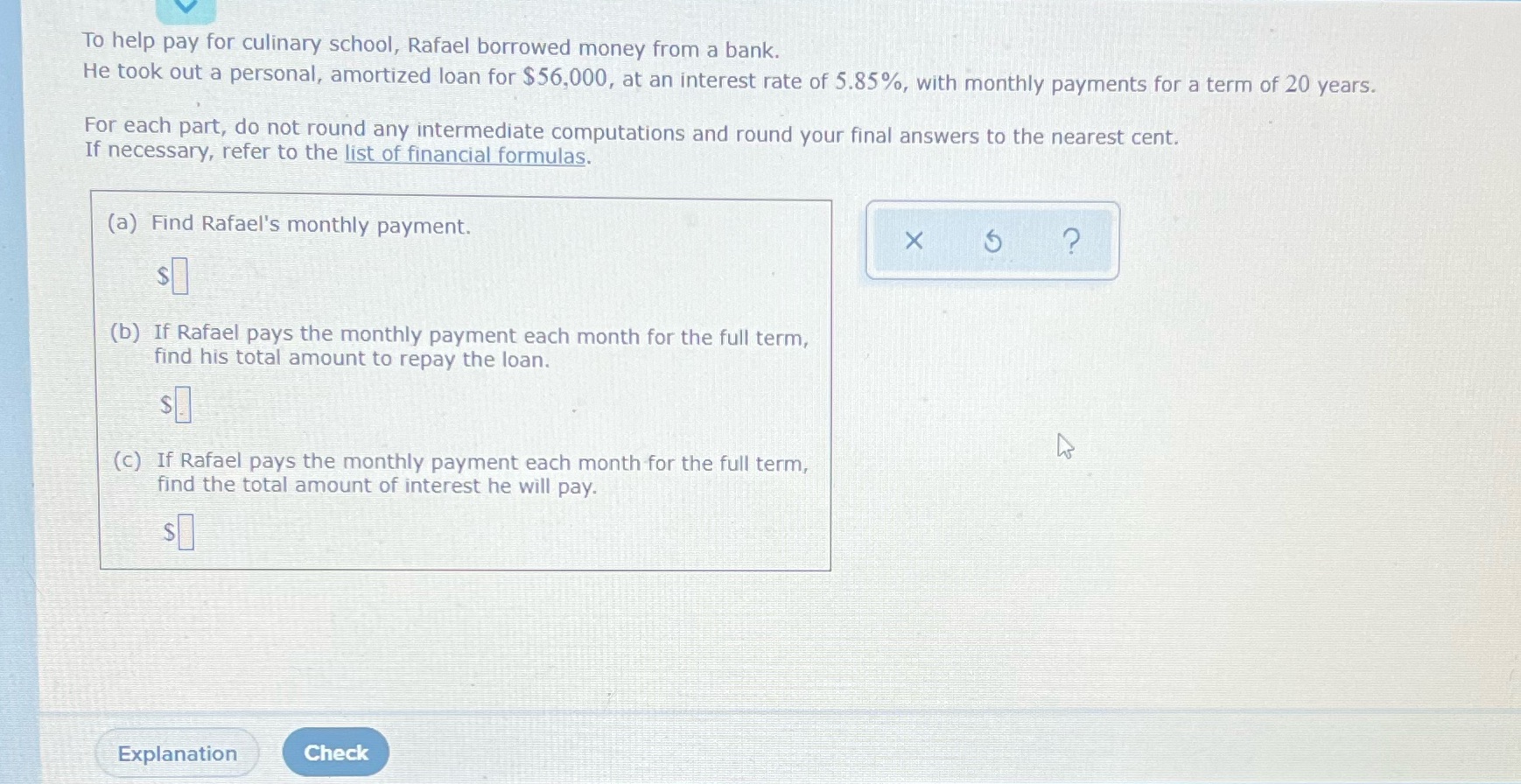 ? To help pay for culinary school, Rafael