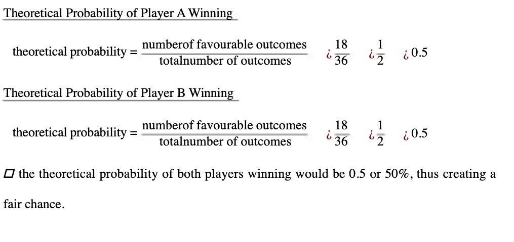 Theoretical Probability of Player A Winning