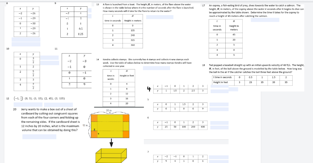 13 A flare is launched from a boat. The height,