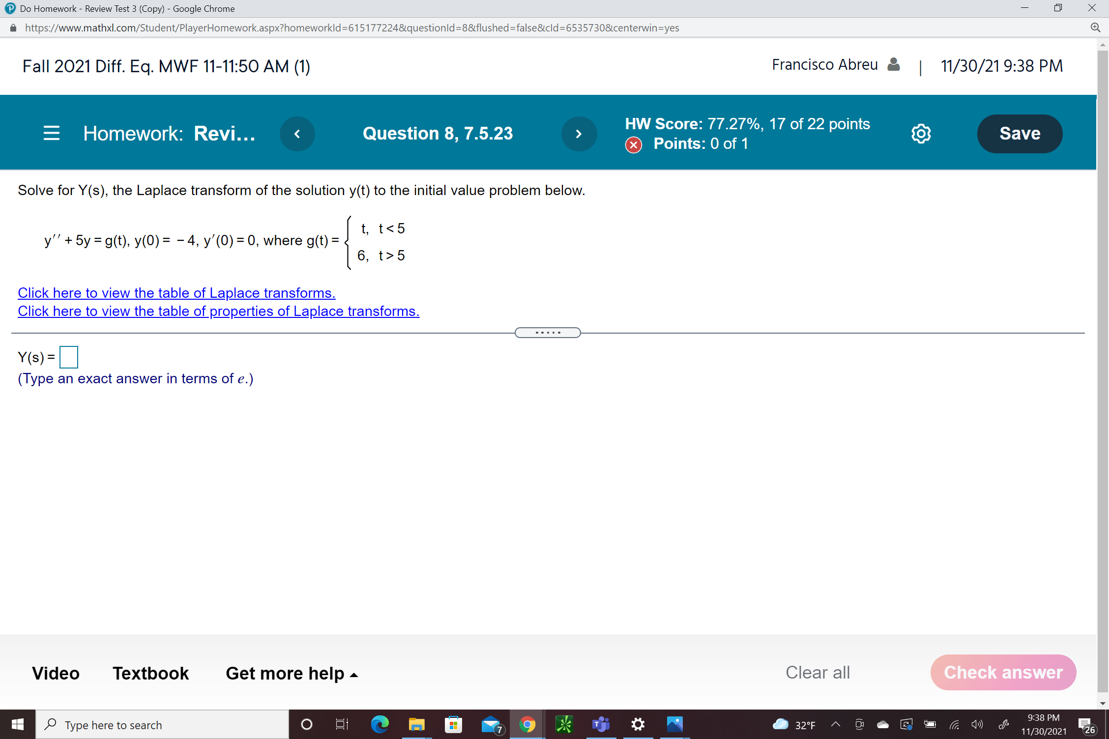 Do Homework - Review Test 3 (Copy) - Google