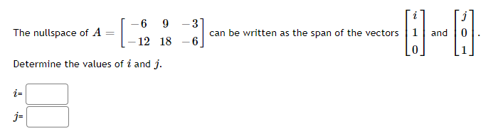 1 to The nullspace of A 3 3 1 is the span of the