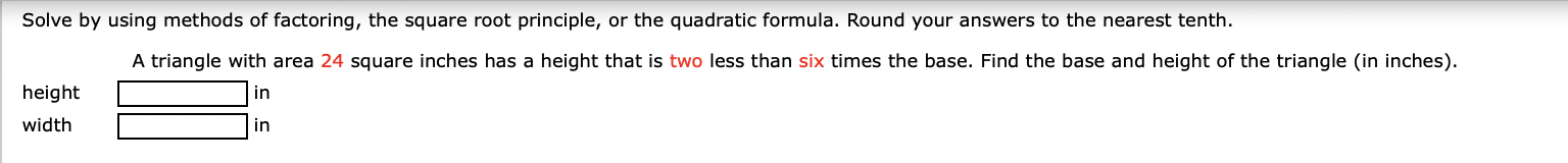 Solve by using methods of factoring, the square