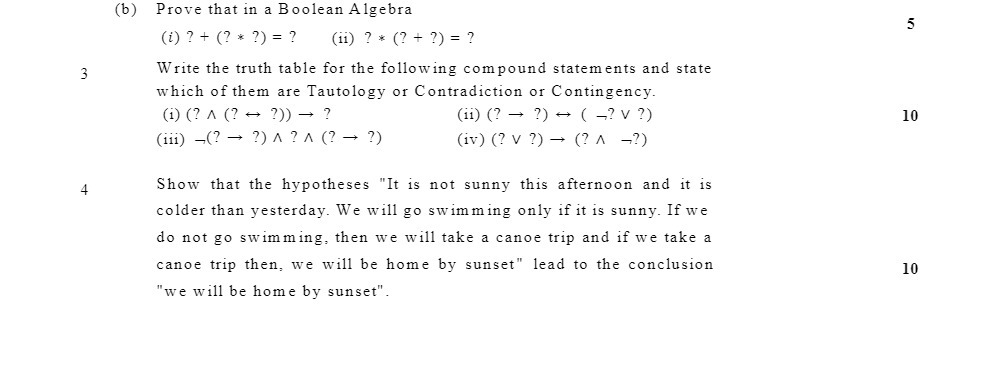 (b) Prove that in a Boolean Algebra (i) ? + (? *