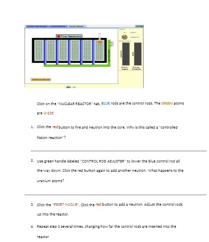 Click on the "NUCLEAR REACTOR" tab, BLUE rods are