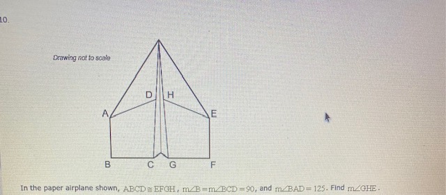 1. LO Drawing not to scale D H A E B C G F In the