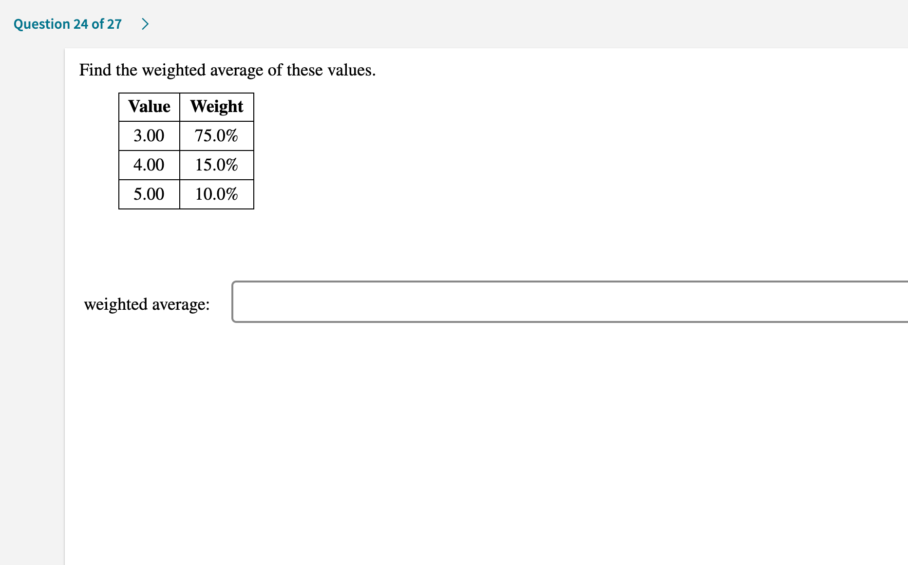 Question 23 of 27  style=