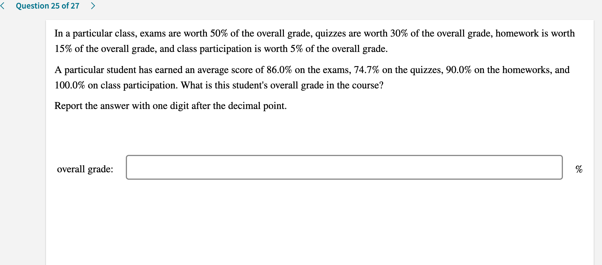 Question 23 of 27  style=