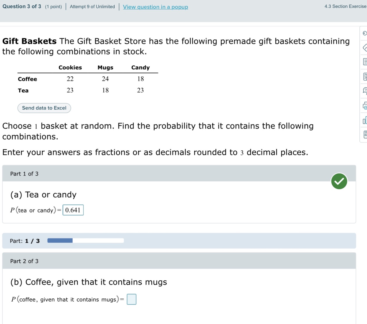 Question 3 of 3 {1 point) I Attempt 9 of
