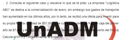 2. Consulta el siguiente caso y resuelve lo que