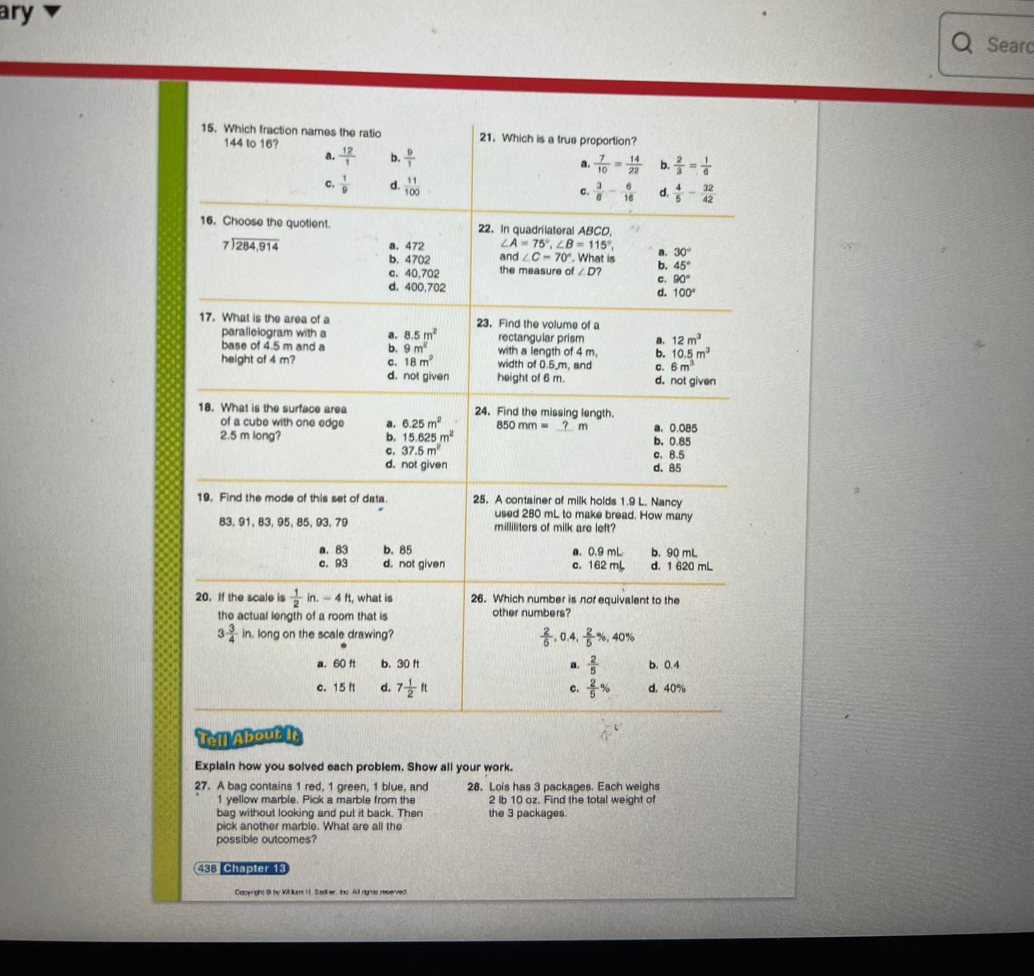 Please answer all the questions (1 through 28) in
