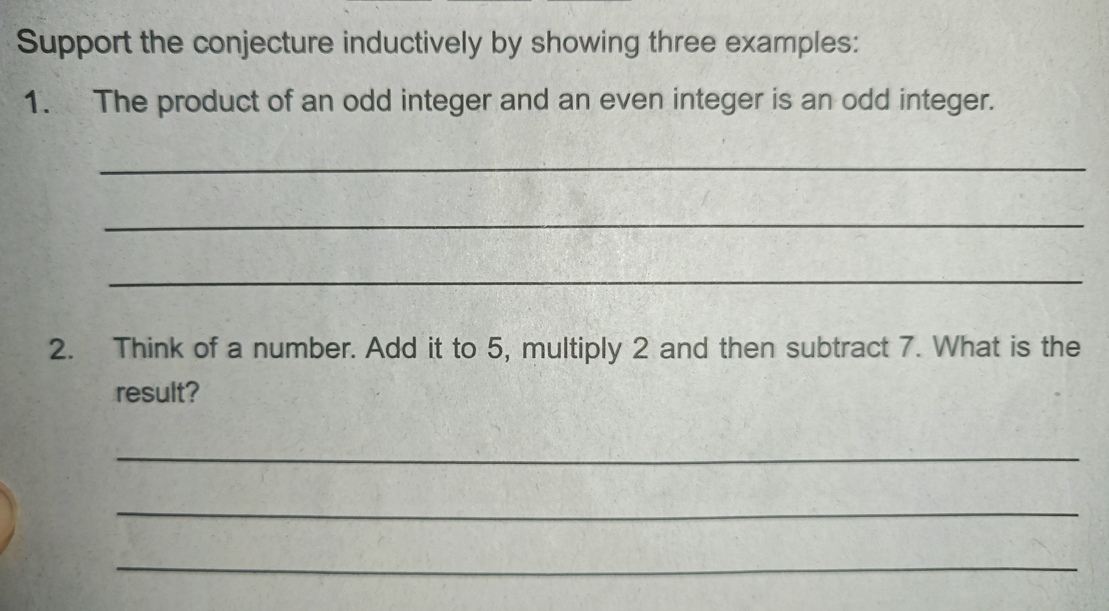 Support the conjecture inductively by showing