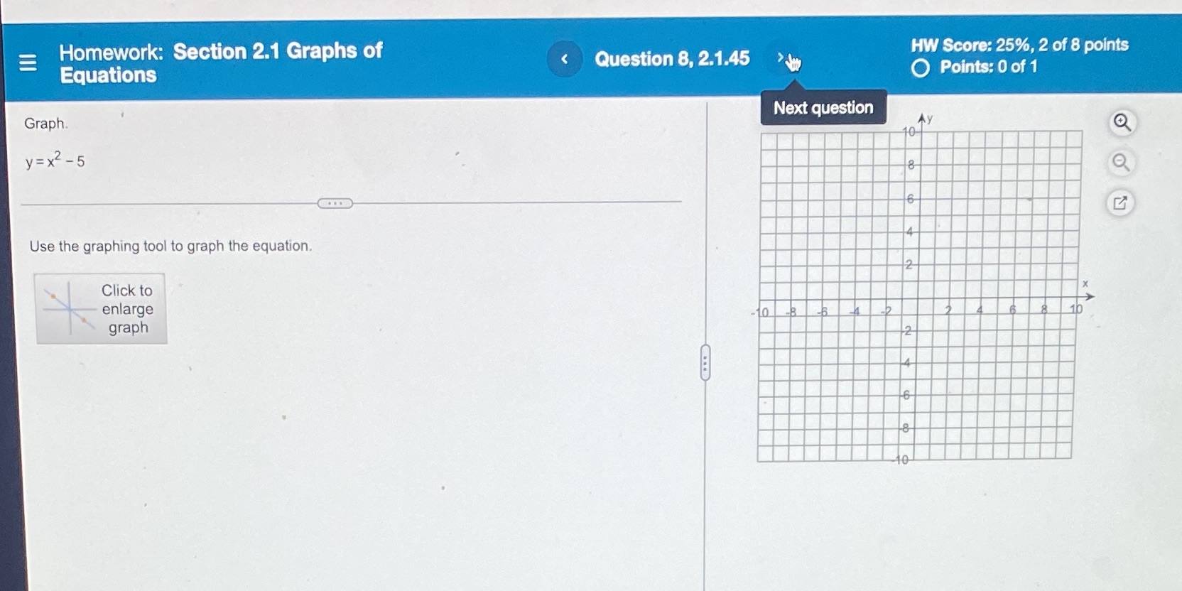 I need 2 plotting points for a graph using the