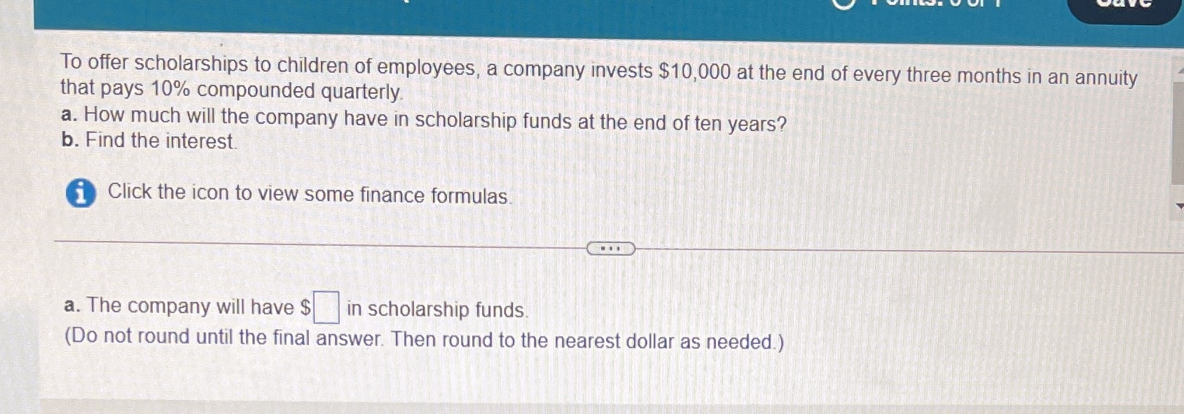 To offer scholarships to children of employees, a