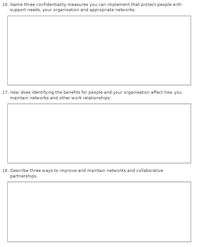 16. Name three confidentiality measures you can