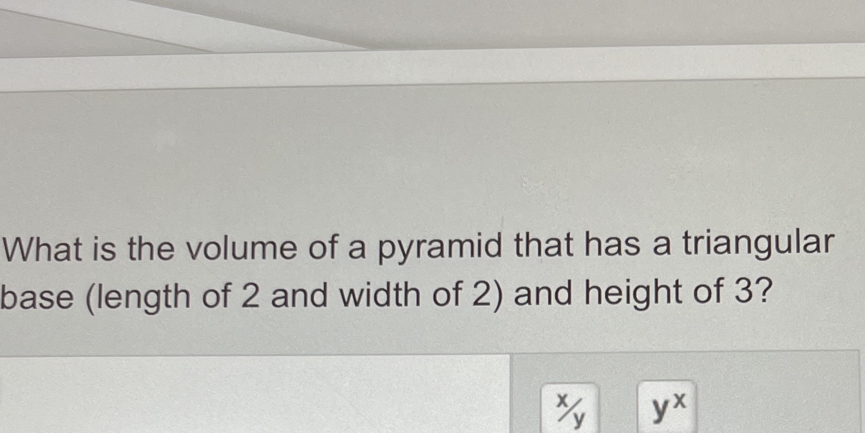 What is the volume of a pyramid that has a