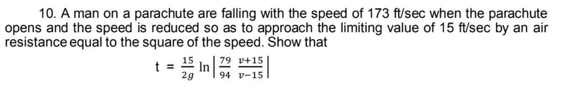 10. A man on a parachute are falling with the