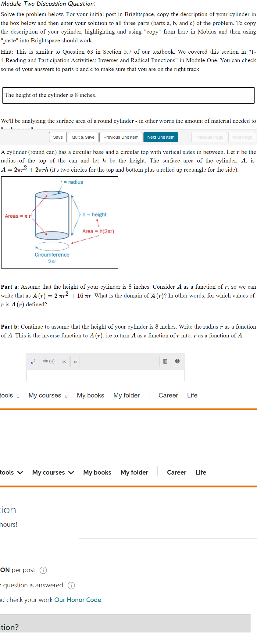 Module Two Discussion Question: Solve the problem