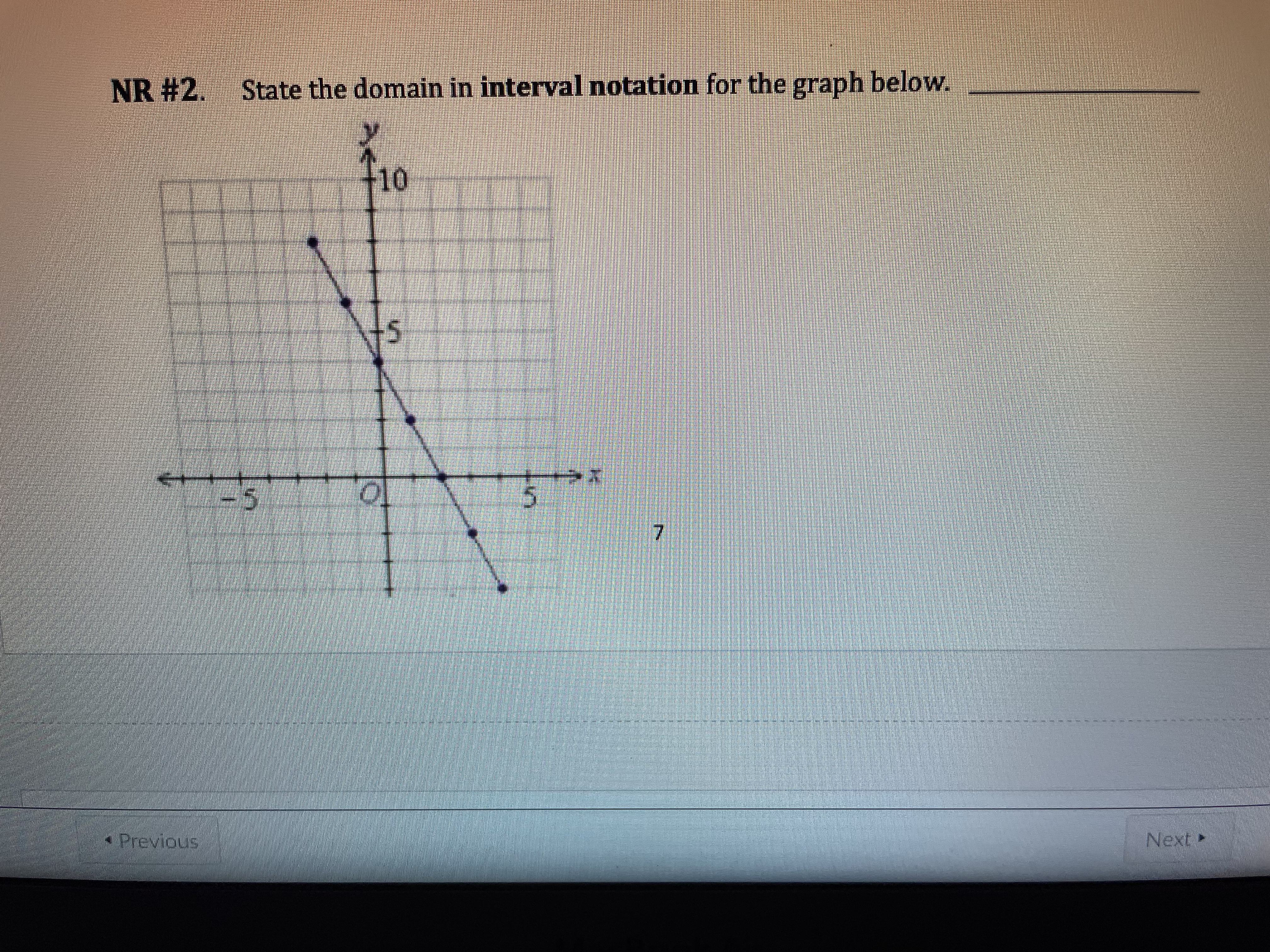 NR #2. State the domain in interval notation for