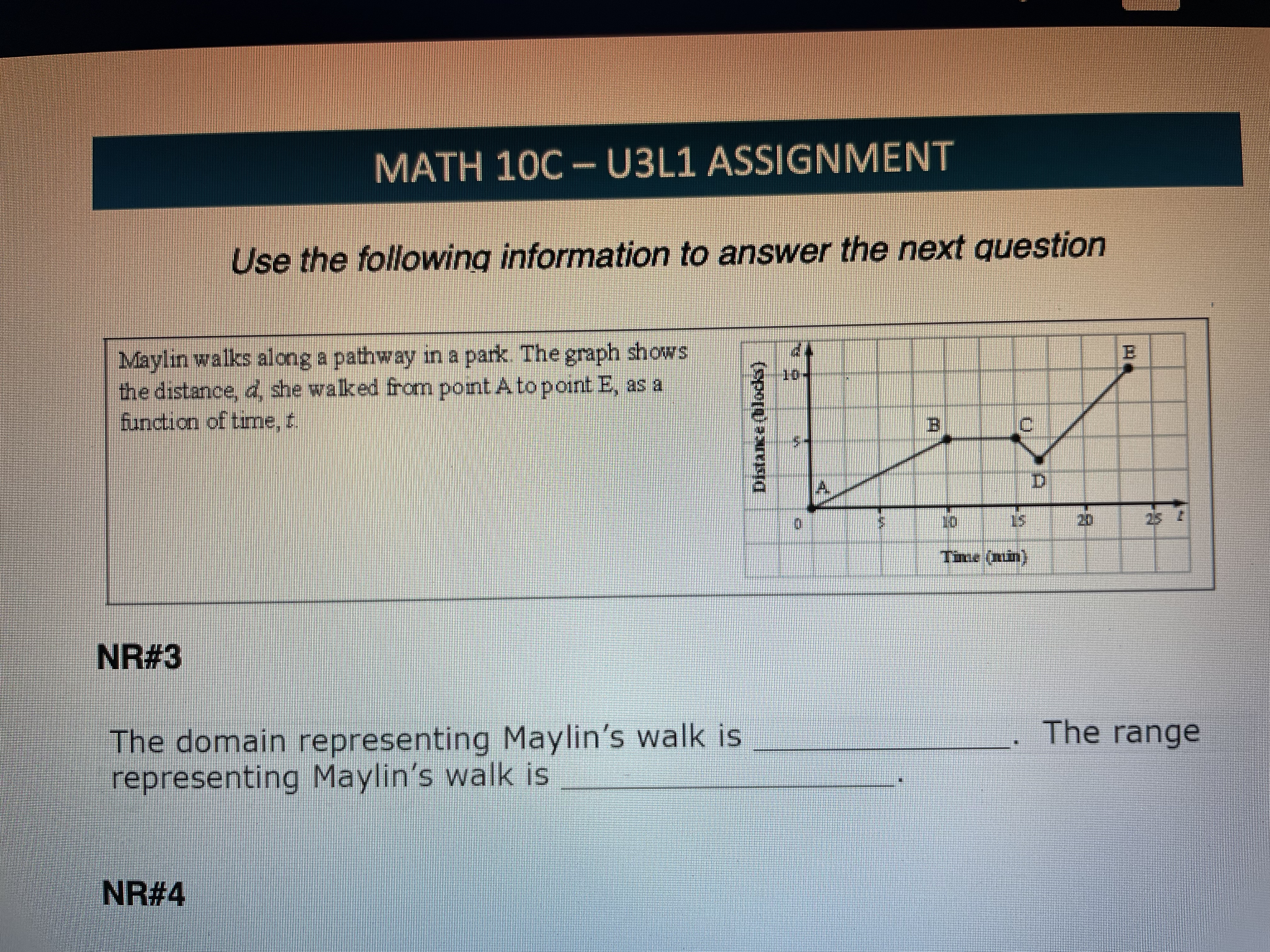 NR #2. State the domain in interval notation for