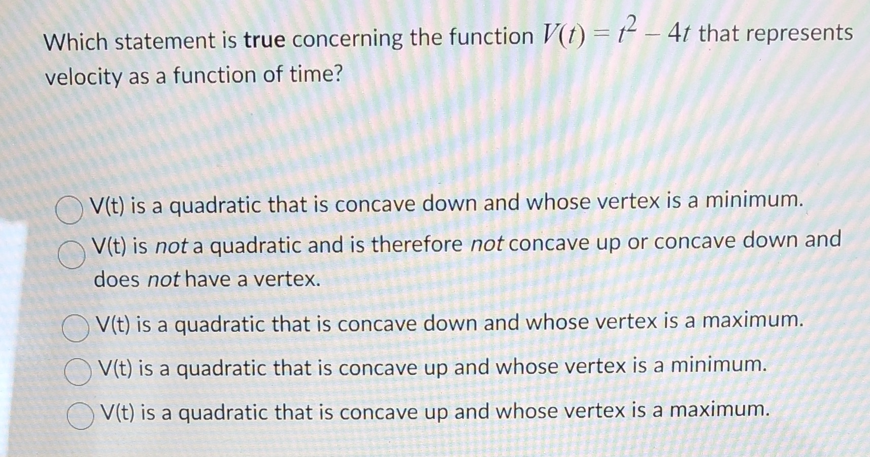 Which statement is true concerning the function