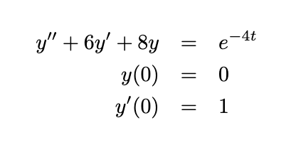 Solve the following differential equations using