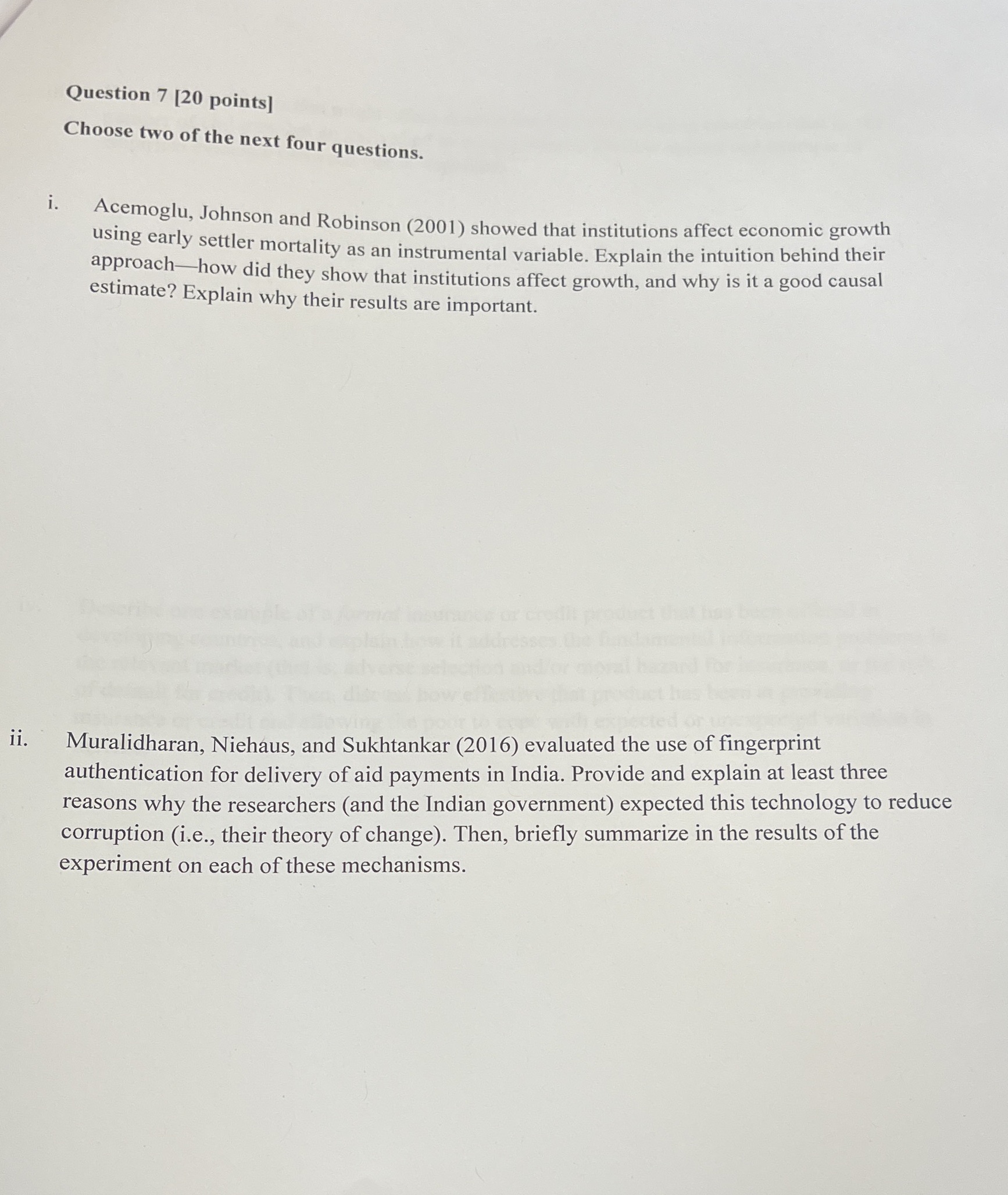 Help asap please Question 7 [20 points] Choose