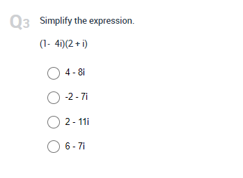 \f2 Simplify the expression. V- 81 O O -9 O 9i O