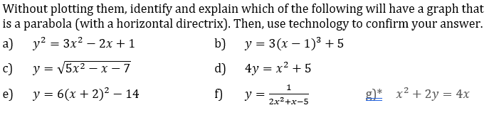 CG3 Q2 Please help Without plotting them,