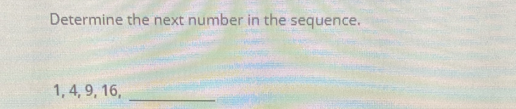 Determine the next number in the sequence. 1, 4,