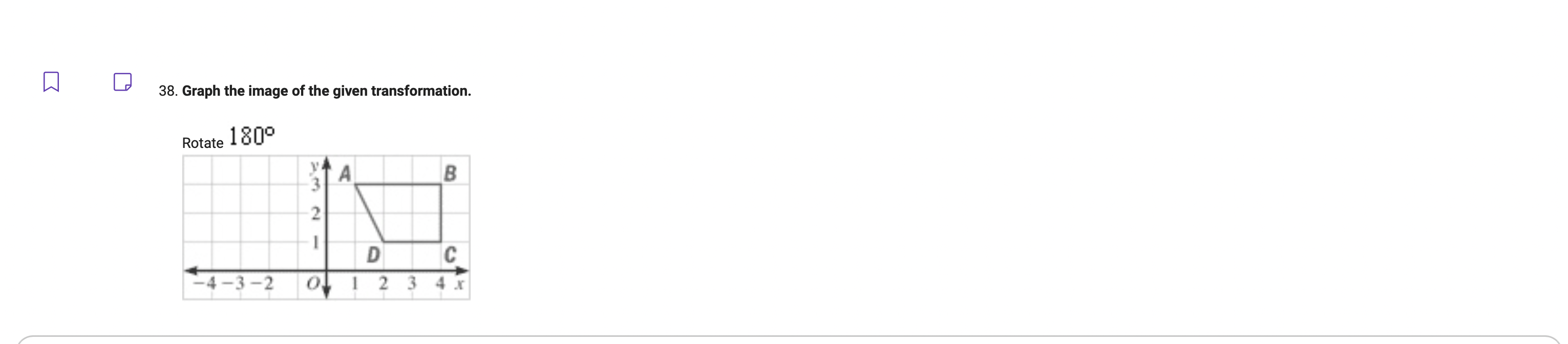 38. Graph the image of the given transformation.