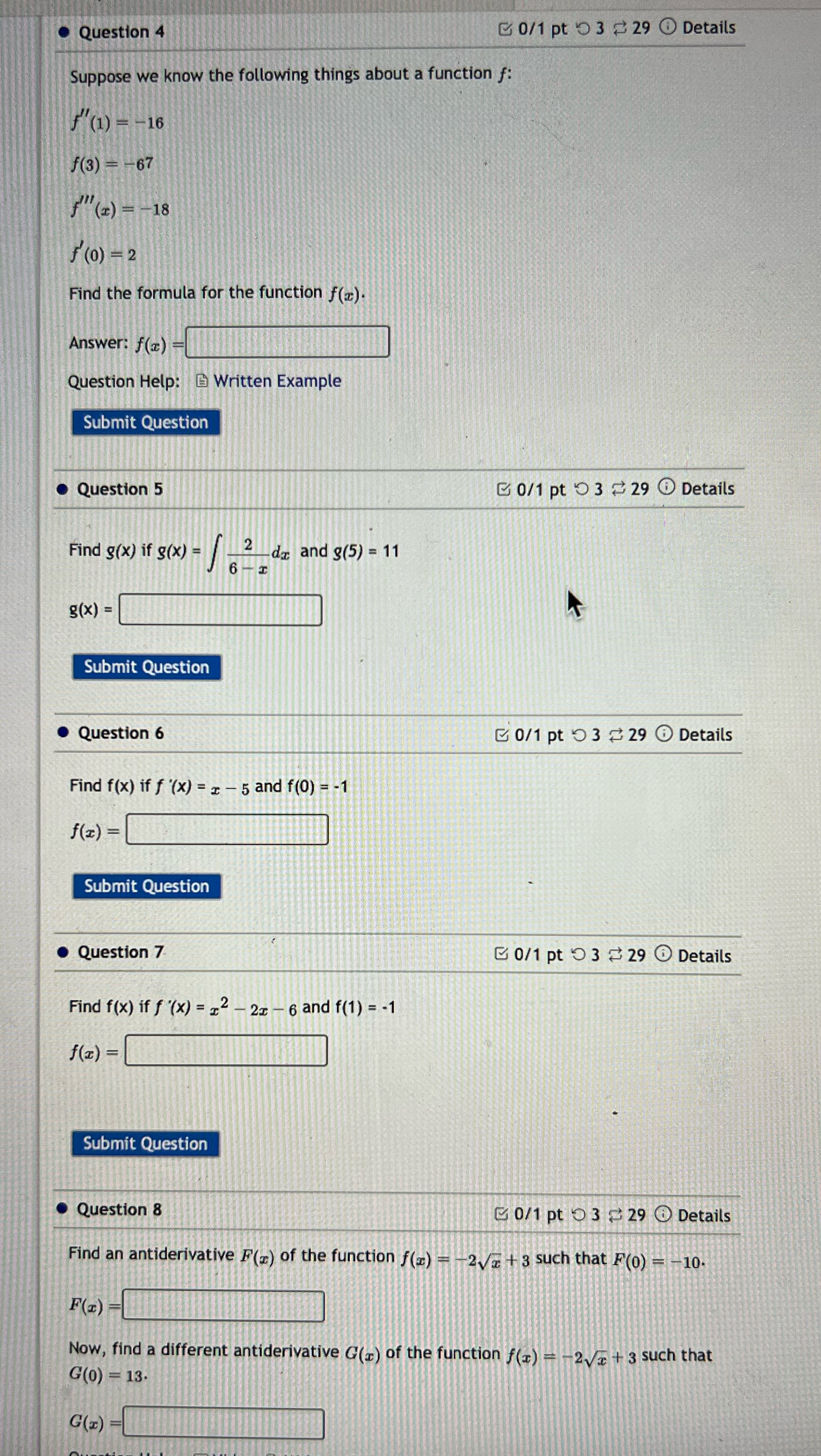 Question 4 C 0/1 pt 9 3 29 0 Details Suppose we