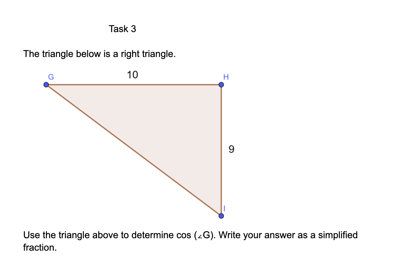 Help with attached question using trig Task 3 The