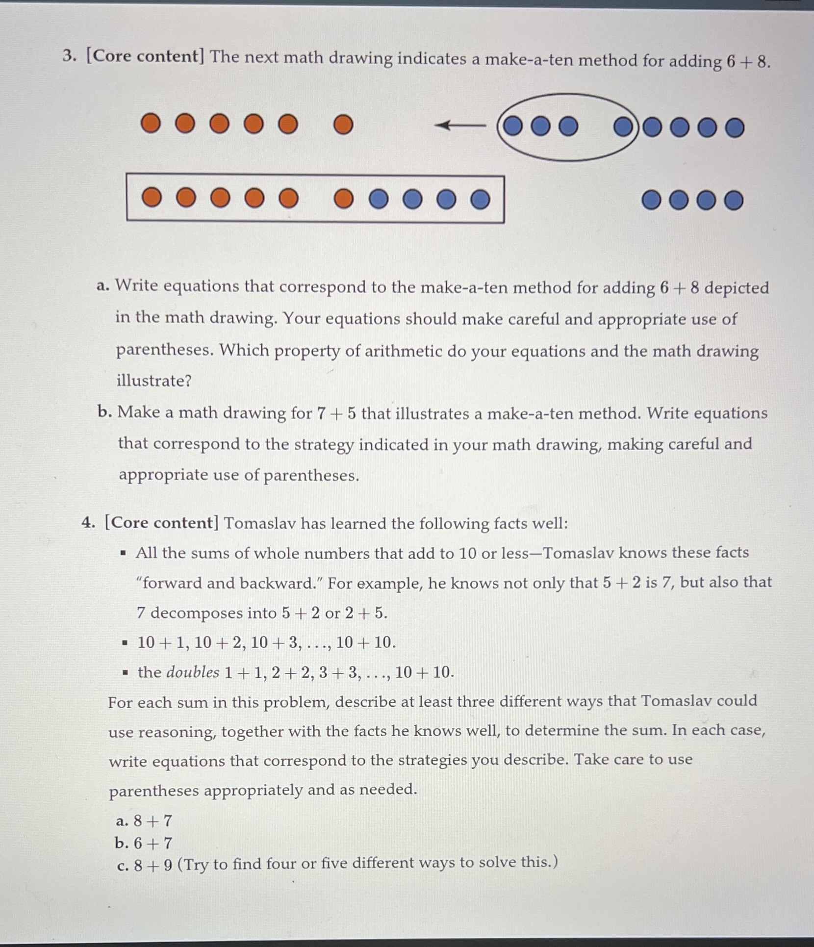 3. [Core content] The next math drawing indicates