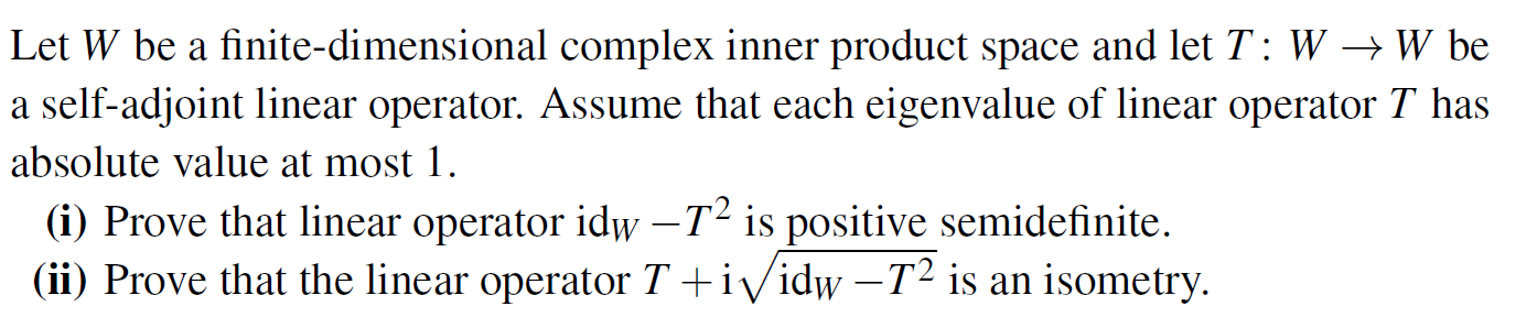 answer the question Let W be a finite-dimensional