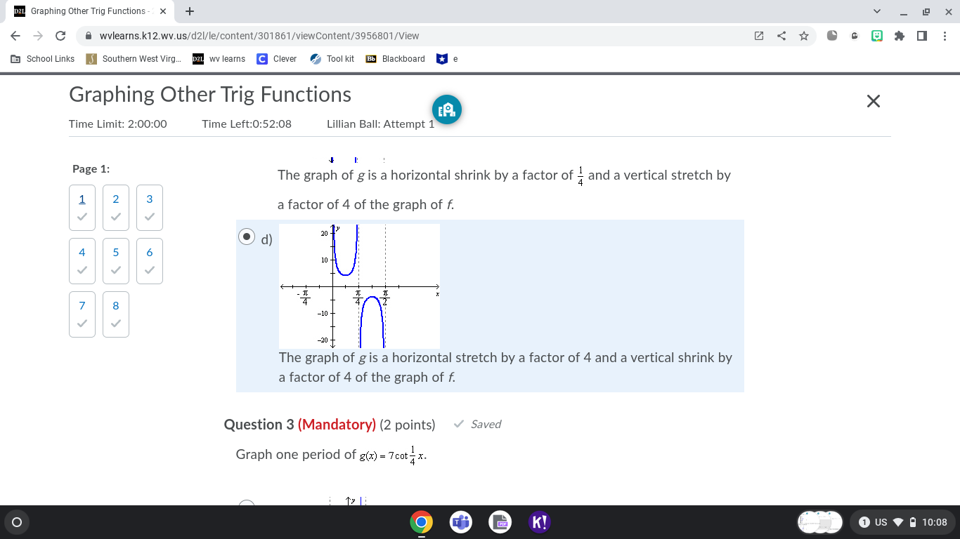 D21 Graphing Other Trig Functions - X + X C