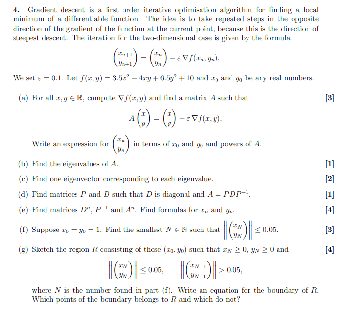 4. Gradient descent is a rstorder iterative