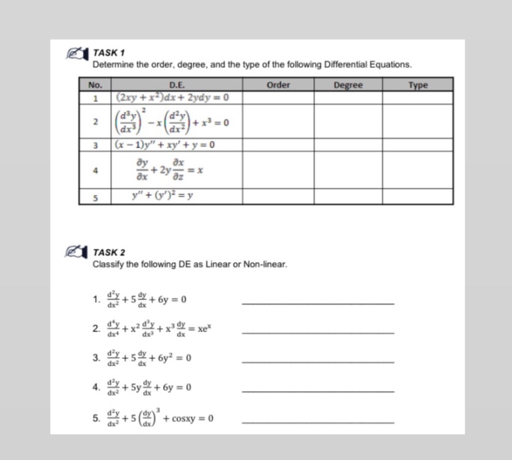 This is Differential Equations. With complete