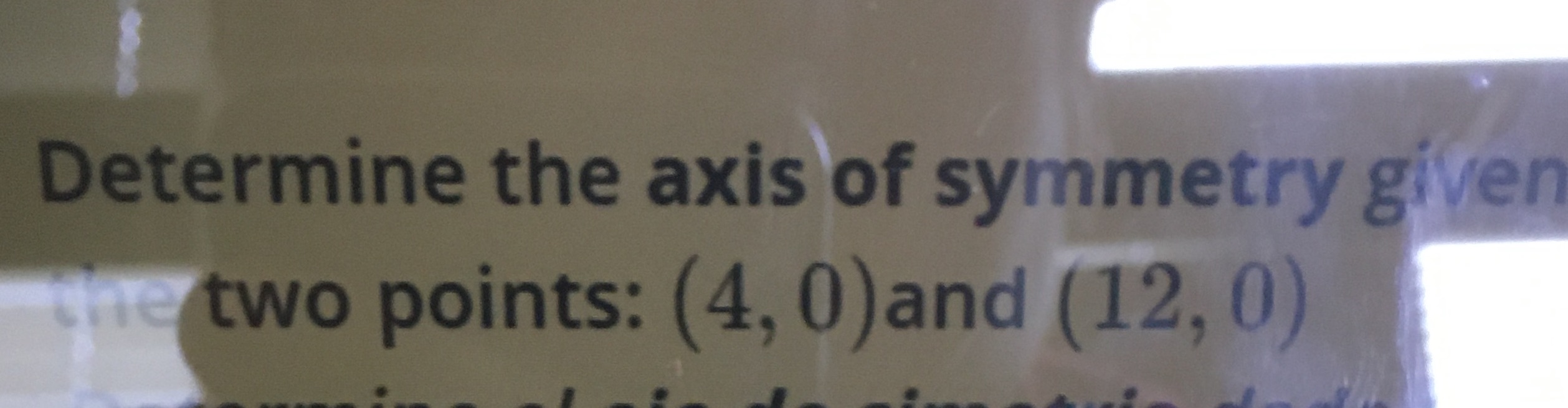 What is the axis of symmetry \f