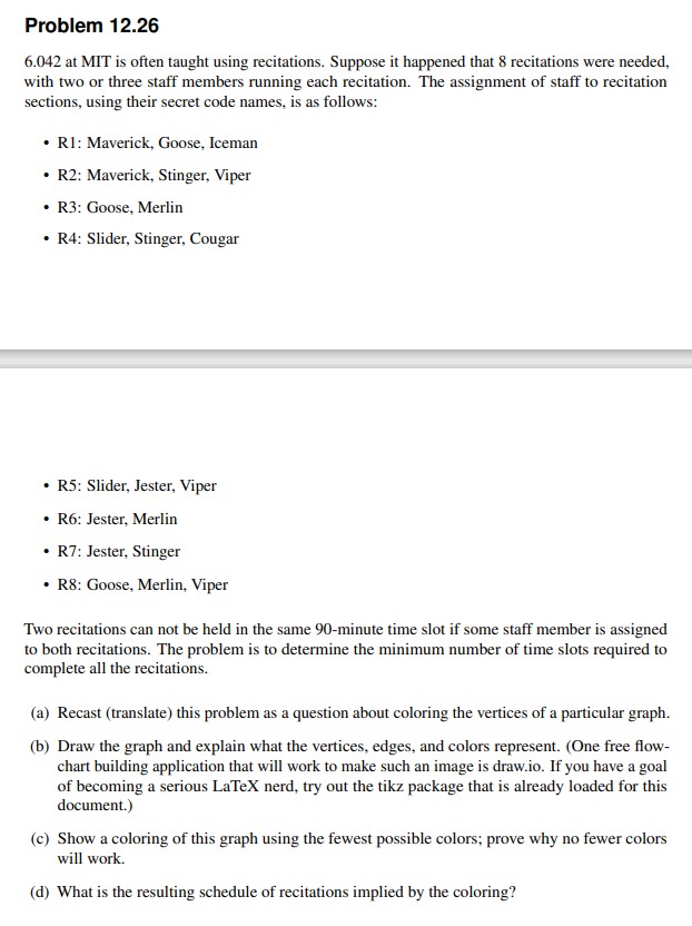 Problem 12.26 6.042 at MIT is often taught using