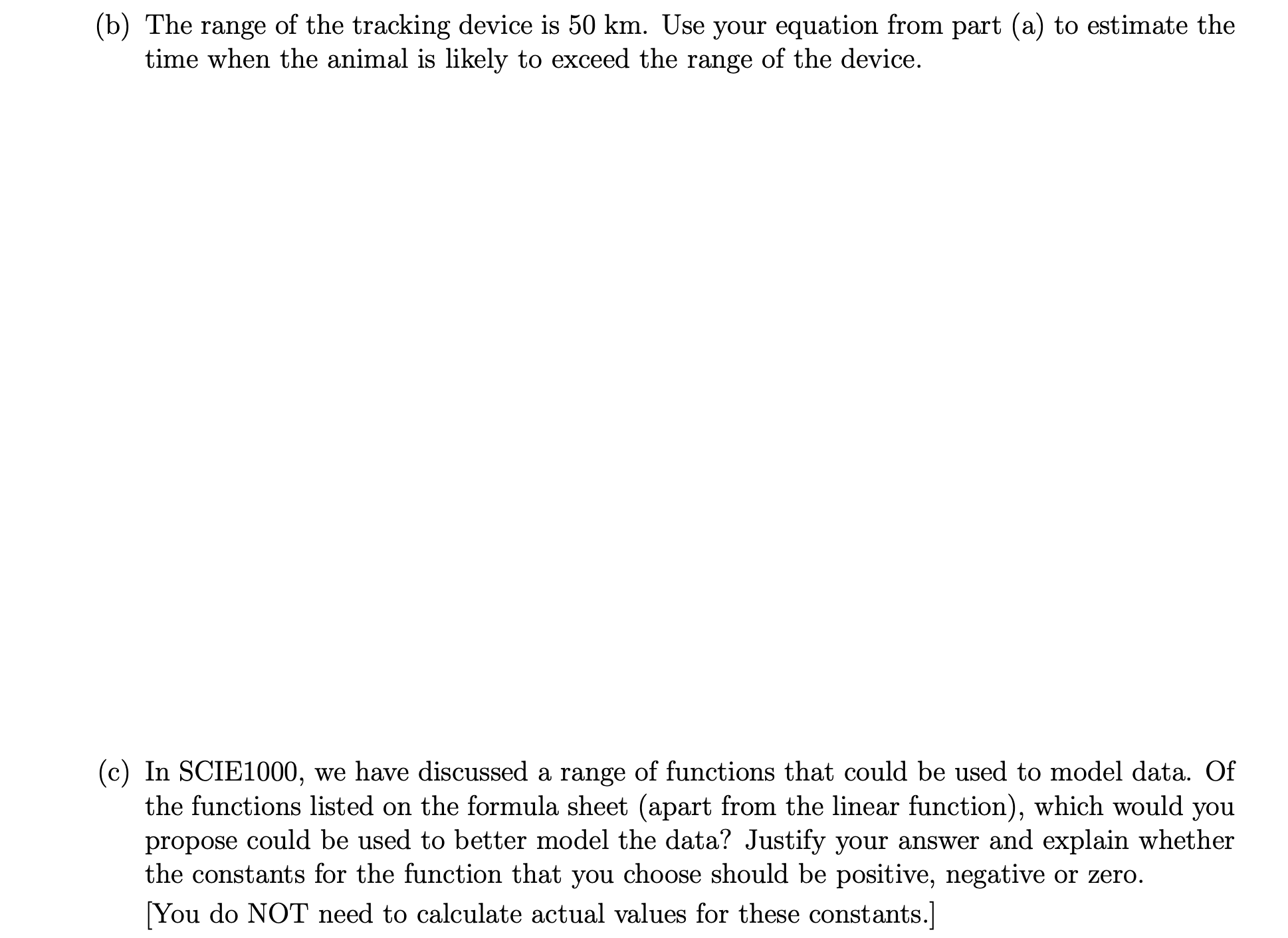 . A tracking device is attached to an animal and