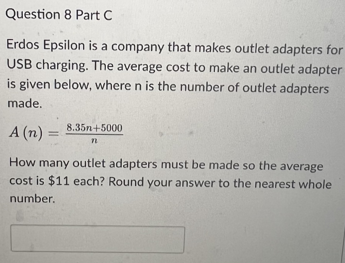 Question 8 Part A Erdos Epsilon is a company that