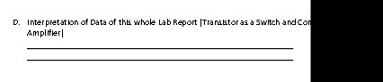 D. Interpretation of Data of the whole Lab Report