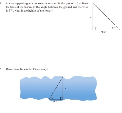 4. A wire supporting a radio tower is secured to