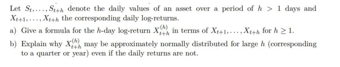 Let St,..., Sith denote the daily values of an