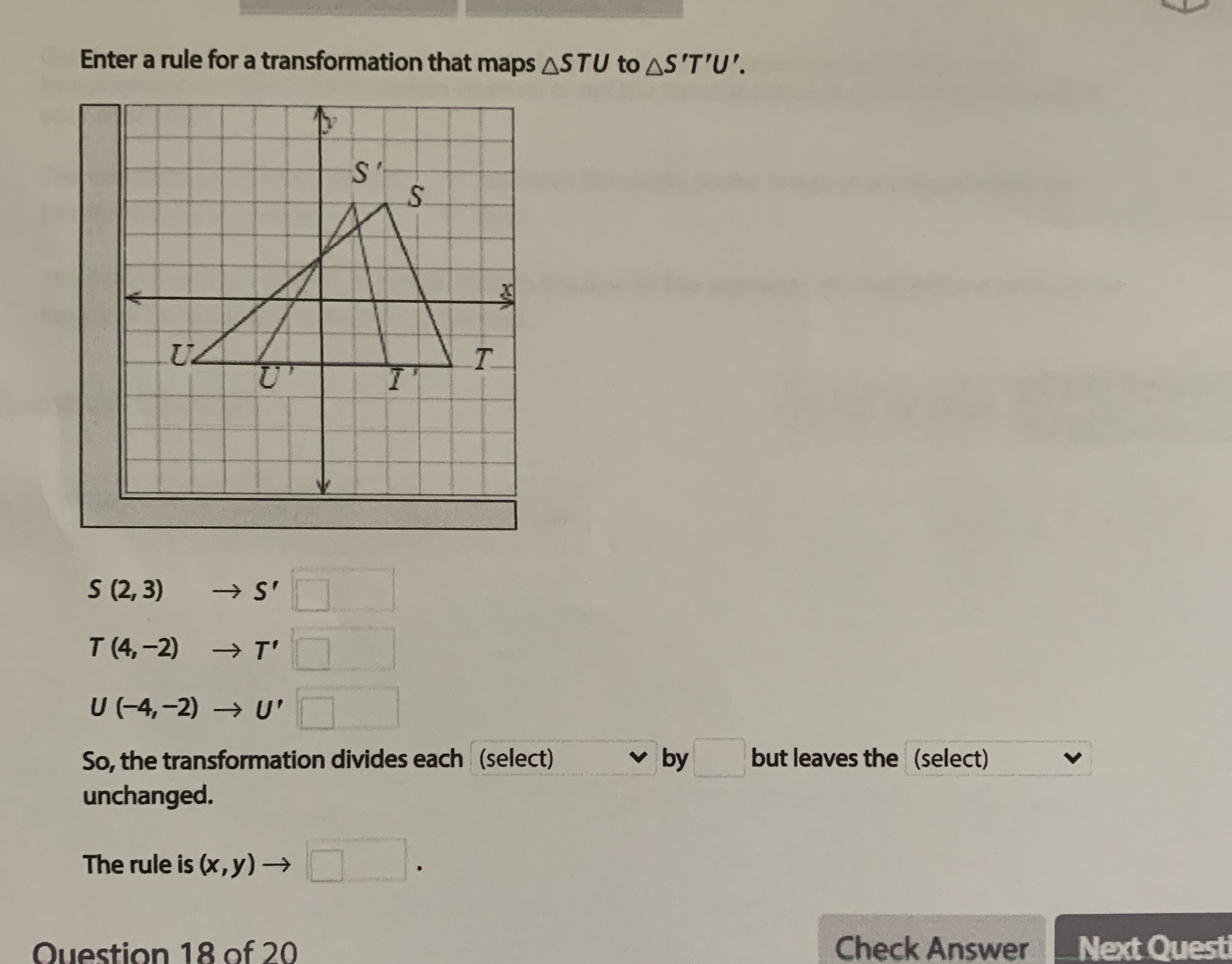 Enter a rule for a transformation that maps ASTU