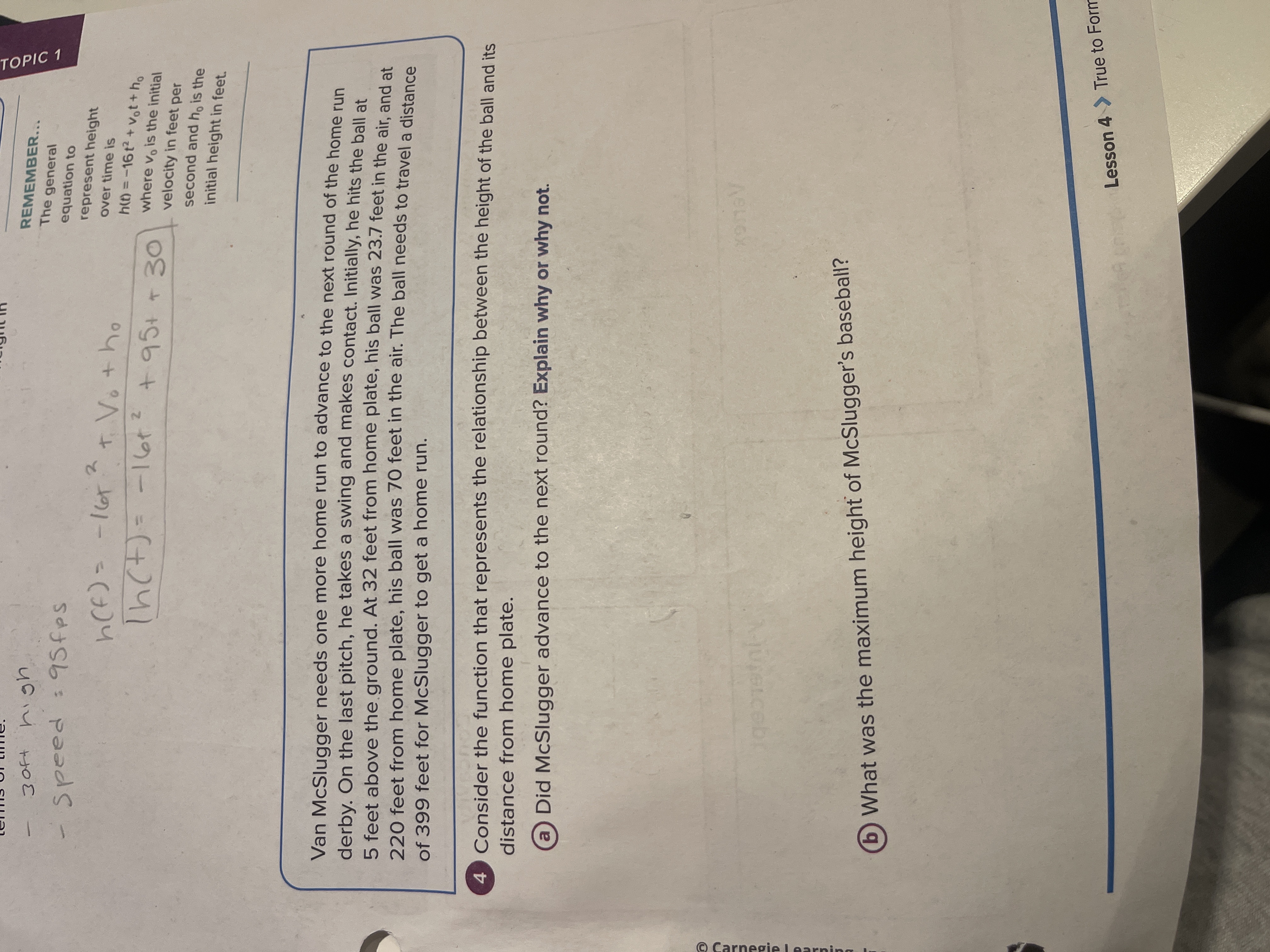 REMEMBER... TOPIC 1 soft high The general - Speed