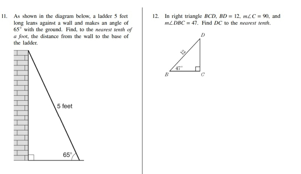 algebra 2 11. As shown in the diagram below. a