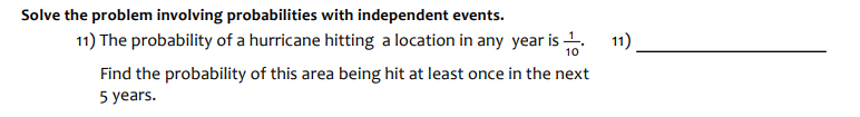 Probability question help please. Solve the