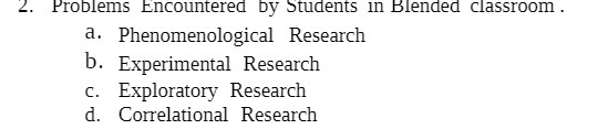2. Problems Encountered by Students in Blended