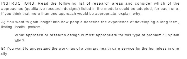 INSTRUCTIONS: Read the following list of research